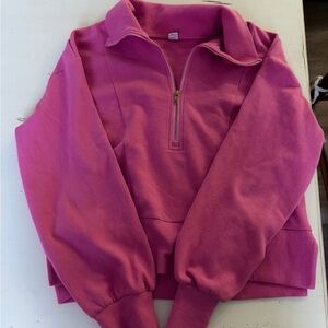 Pink Quarter-Zip Pullover